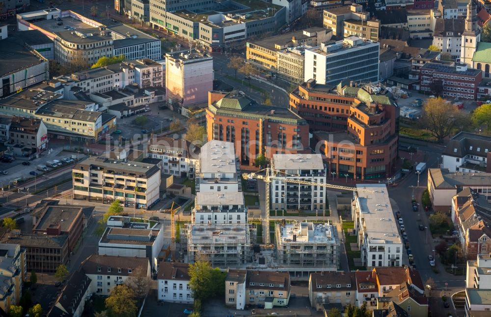 Luftaufnahme Hamm - Baustelle zum Neubau einer Mehrfamilienhaus-Wohnanlage Museums-Quartier in der Stadtmitte in Hamm im Bundesland Nordrhein-Westfalen