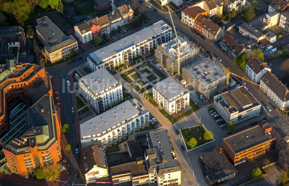 Luftbild Hamm - Baustelle zum Neubau einer Mehrfamilienhaus-Wohnanlage Museums-Quartier in der Stadtmitte in Hamm im Bundesland Nordrhein-Westfalen