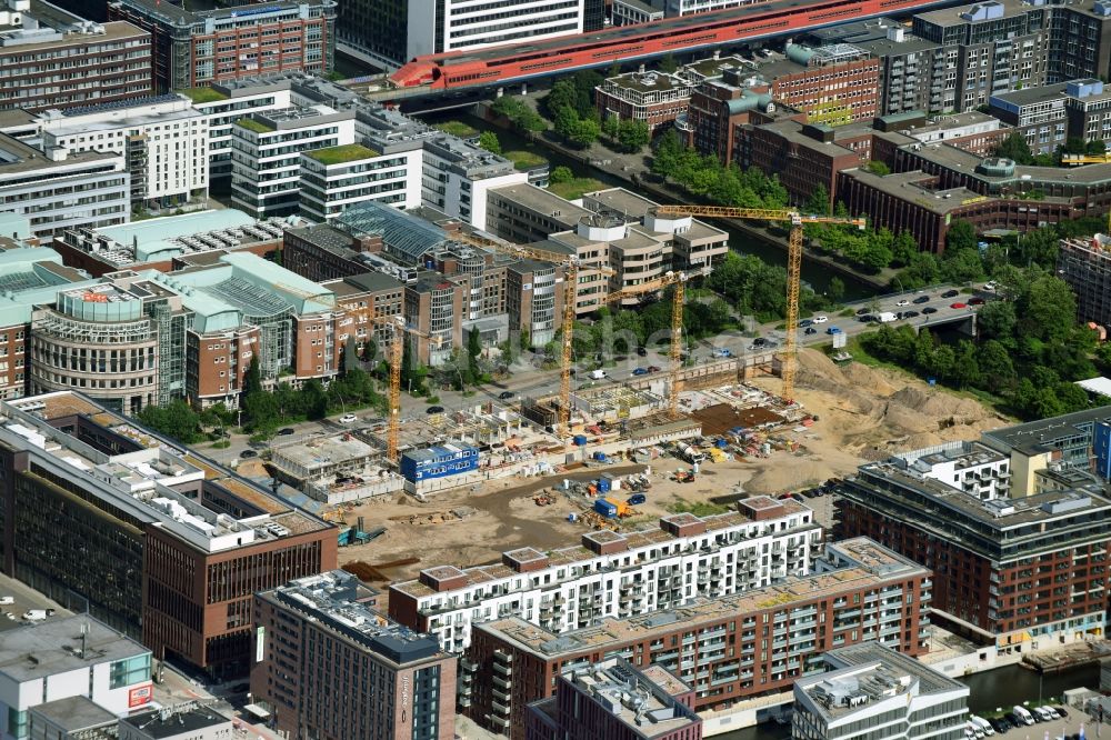 Hamburg von oben - Baustelle zum Neubau einer Mehrfamilienhaus-Wohnanlage Nagelsweg - Sonninstraße in Hamburg, Deutschland