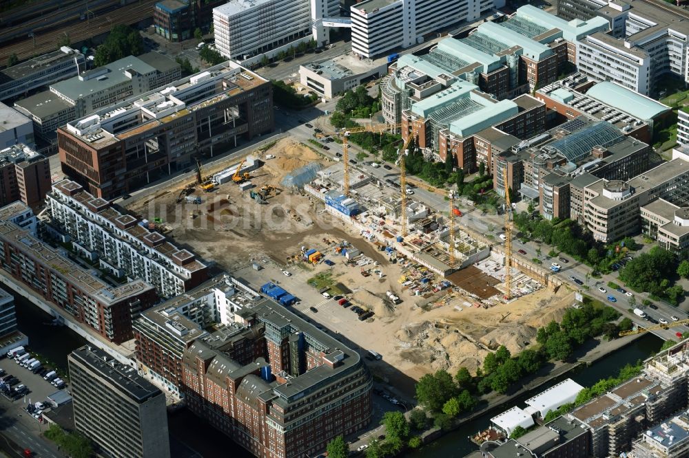 Luftbild Hamburg - Baustelle zum Neubau einer Mehrfamilienhaus-Wohnanlage Nagelsweg - Sonninstraße in Hamburg, Deutschland