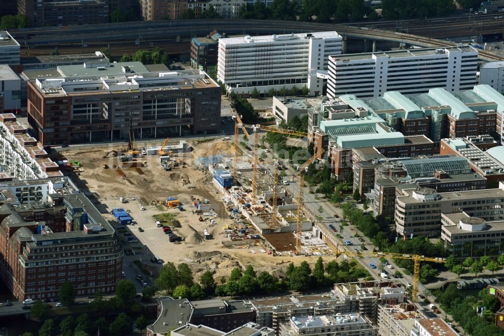 Hamburg aus der Vogelperspektive: Baustelle zum Neubau einer Mehrfamilienhaus-Wohnanlage Nagelsweg - Sonninstraße in Hamburg, Deutschland