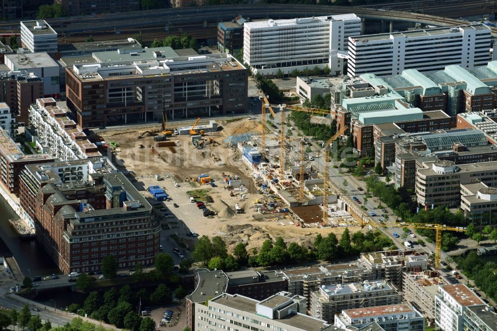 Luftbild Hamburg - Baustelle zum Neubau einer Mehrfamilienhaus-Wohnanlage Nagelsweg - Sonninstraße in Hamburg, Deutschland