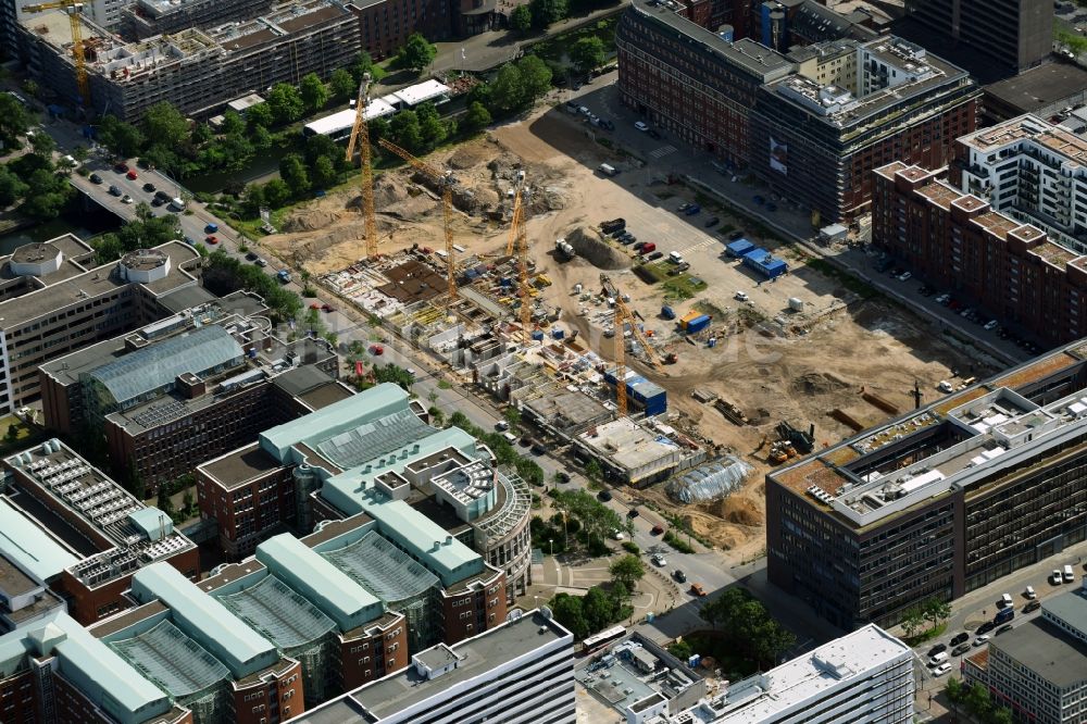 Luftbild Hamburg - Baustelle zum Neubau einer Mehrfamilienhaus-Wohnanlage Nagelsweg - Sonninstraße in Hamburg, Deutschland