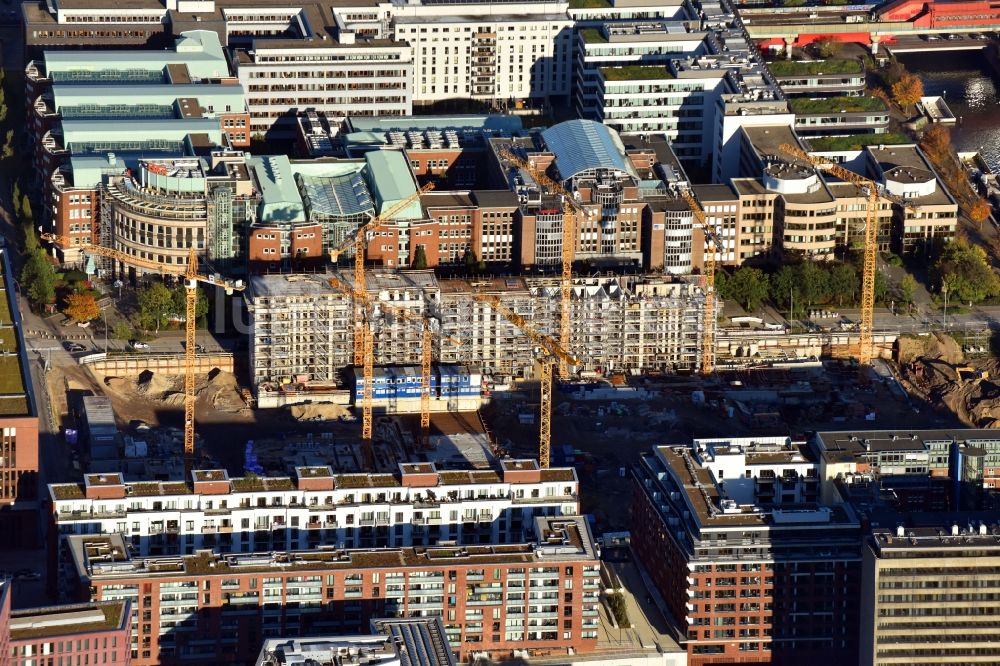 Luftbild Hamburg - Baustelle zum Neubau einer Mehrfamilienhaus-Wohnanlage Nagelsweg - Sonninstraße in Hamburg, Deutschland