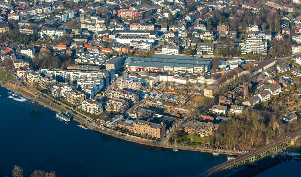 Luftbild Essen - Baustelle zum Neubau einer Mehrfamilienhaus-Wohnanlage Neubaugebiet Am Wollboden - Promenadenweg im Ortsteil Stadtbezirke IX in Essen im Bundesland Nordrhein-Westfalen