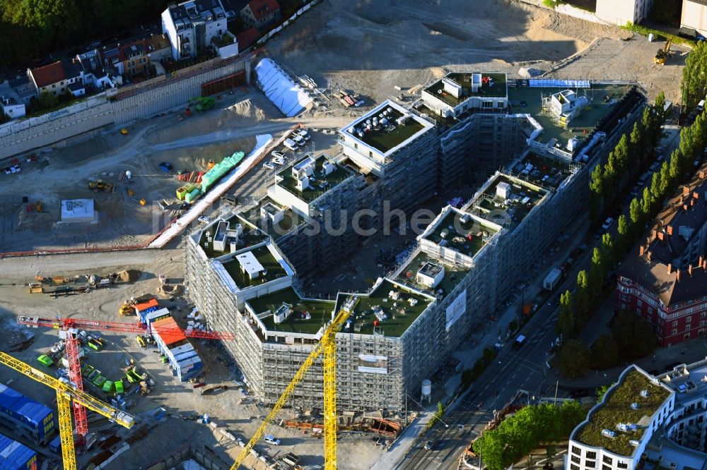 München von oben - Baustelle zum Neubau einer Mehrfamilienhaus-Wohnanlage Am Nockherberg im Ortsteil Au-Haidhausen in München im Bundesland Bayern, Deutschland