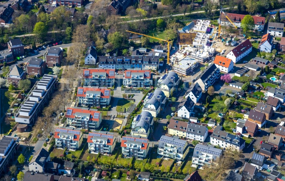 Luftbild Oberhausen - Baustelle zum Neubau einer Mehrfamilienhaus-Wohnanlage der GE-WO Osterfelder Wohnungsgenossenschaft eG in Oberhausen im Bundesland Nordrhein-Westfalen, Deutschland