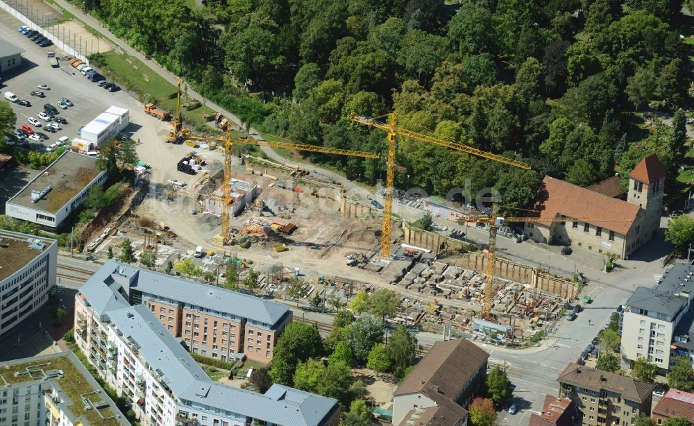 Luftaufnahme Stuttgart - Baustelle zum Neubau einer Mehrfamilienhaus-Wohnanlage Otto-Umfrid-Straße durch die Ed. Züblin AG in Stuttgart im Bundesland Baden-Württemberg