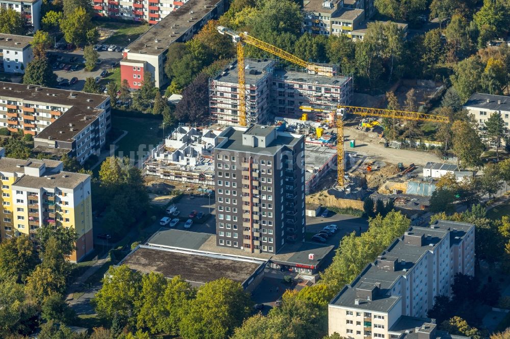 Luftbild Unna - Baustelle zum Neubau einer Mehrfamilienhaus-Wohnanlage Parkquartier Königsborn in Unna im Bundesland Nordrhein-Westfalen, Deutschland