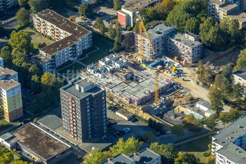 Luftaufnahme Unna - Baustelle zum Neubau einer Mehrfamilienhaus-Wohnanlage Parkquartier Königsborn in Unna im Bundesland Nordrhein-Westfalen, Deutschland