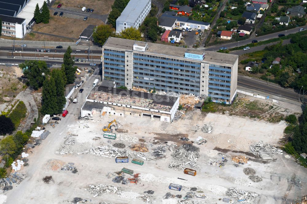 Berlin aus der Vogelperspektive: Baustelle zum Neubau einer Mehrfamilienhaus-Wohnanlage Parkstadt Karlshorst in Berlin, Deutschland