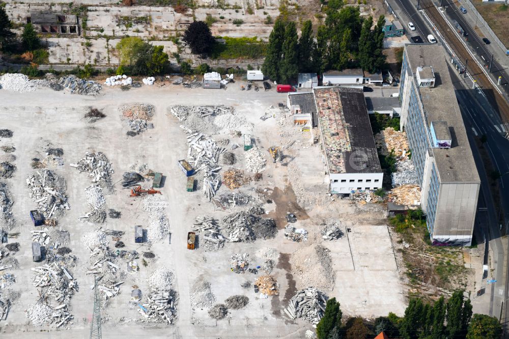 Luftaufnahme Berlin - Baustelle zum Neubau einer Mehrfamilienhaus-Wohnanlage Parkstadt Karlshorst in Berlin, Deutschland