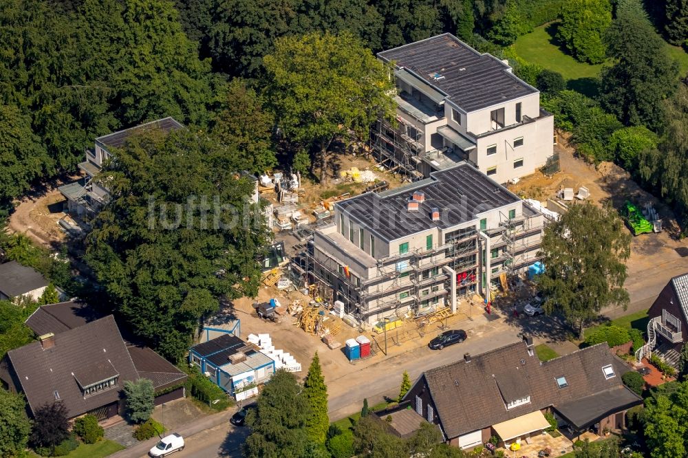 Gelsenkirchen aus der Vogelperspektive: Baustelle zum Neubau einer Mehrfamilienhaus-Wohnanlage Pöppinghausstraße - Cranger Straße in Gelsenkirchen im Bundesland Nordrhein-Westfalen