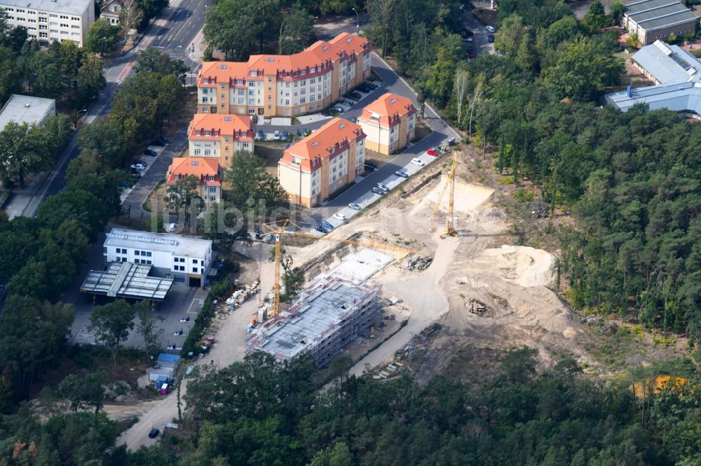 Luftbild Potsdam - Baustelle zum Neubau einer Mehrfamilienhaus-Wohnanlage Residenz Steinstraße im Ortsteil Stern in Potsdam im Bundesland Brandenburg, Deutschland