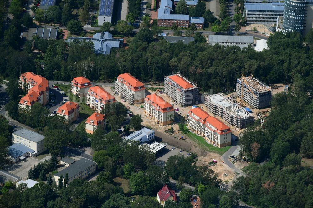 Luftaufnahme Potsdam - Baustelle zum Neubau einer Mehrfamilienhaus-Wohnanlage Residenz Steinstraße im Ortsteil Stern in Potsdam im Bundesland Brandenburg, Deutschland