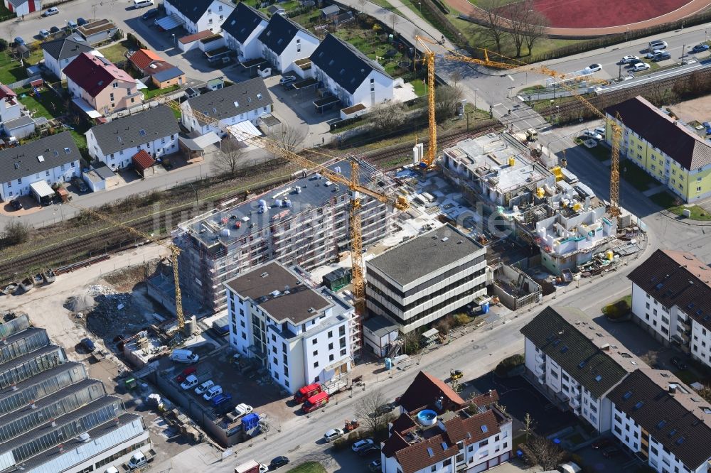 Luftbild Schopfheim - Baustelle zum Neubau einer Mehrfamilienhaus-Wohnanlage Roggenbachstraße in Schopfheim im Bundesland Baden-Württemberg, Deutschland