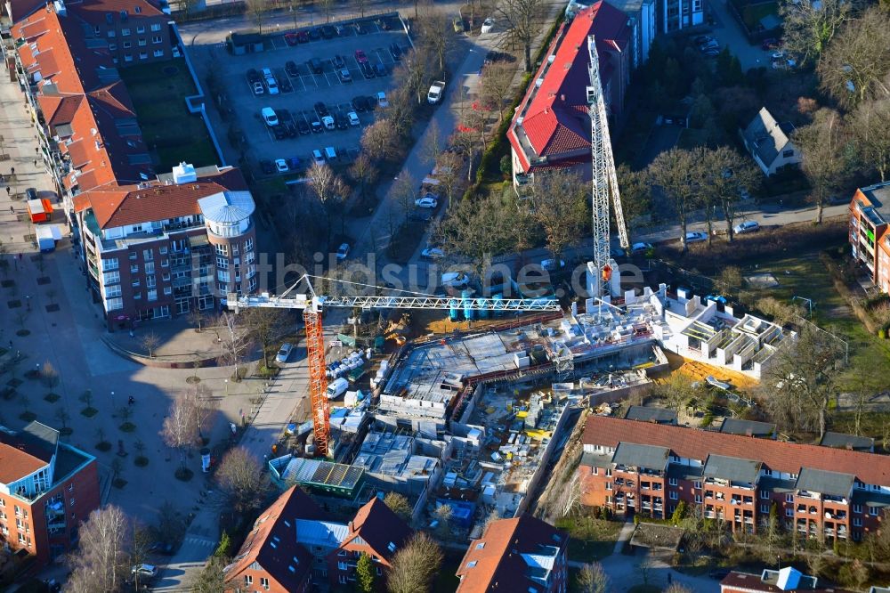 Luftaufnahme Hamburg - Baustelle zum Neubau einer Mehrfamilienhaus-Wohnanlage Schnelsener Hofgarten der Bonava Deutschland GmbH im Ortsteil Schnelsen in Hamburg, Deutschland