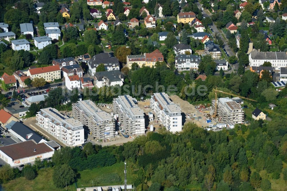 Luftbild Berlin - Baustelle zum Neubau einer Mehrfamilienhaus-Wohnanlage An der Schule im Stadtteil Mahlsdorf in Berlin