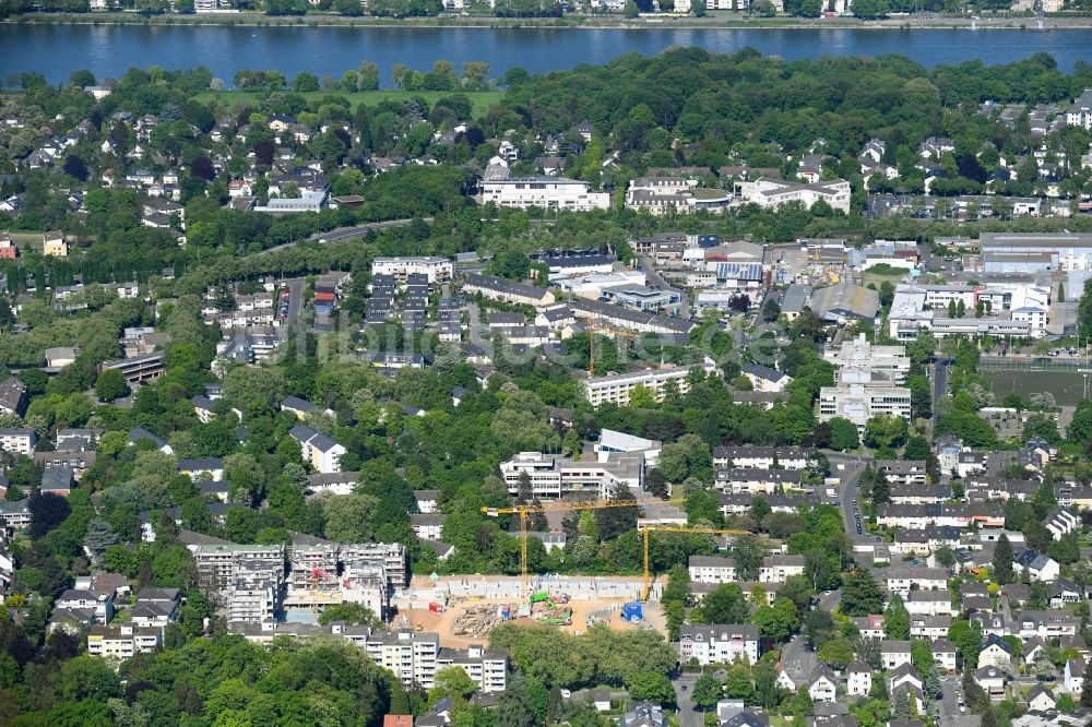 Bonn von oben - Baustelle zum Neubau einer Mehrfamilienhaus-Wohnanlage Siebengebirgsterrassen in Bonn im Bundesland Nordrhein-Westfalen, Deutschland