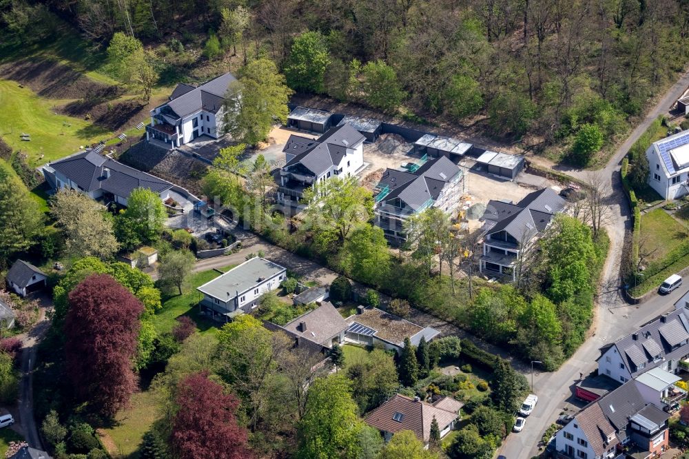 Luftaufnahme Siegen - Baustelle zum Neubau einer Mehrfamilienhaus-Wohnanlage in Siegen im Bundesland Nordrhein-Westfalen, Deutschland