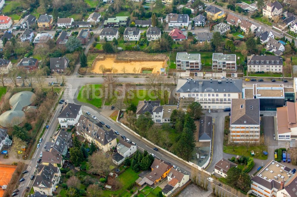 Luftbild Mülheim an der Ruhr - Baustelle zum Neubau einer Mehrfamilienhaus-Wohnanlage an der Stiftung Max-Planck-Institut (MPI) für Kohlenforschung in der Lembkestraße in Mülheim an der Ruhr im Bundesland Nordrhein-Westfalen