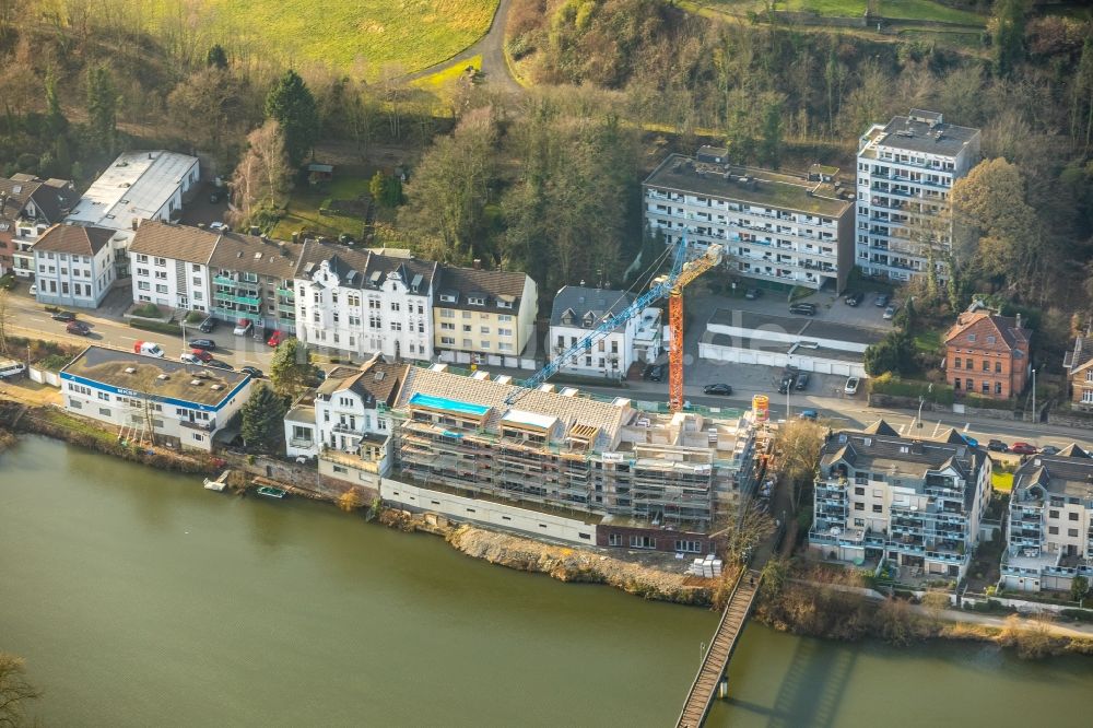 Luftbild Mülheim an der Ruhr - Baustelle zum Neubau einer Mehrfamilienhaus-Wohnanlage der Ten Brinke Group B.V. am Kassenberg in Mülheim an der Ruhr im Bundesland Nordrhein-Westfalen, Deutschland