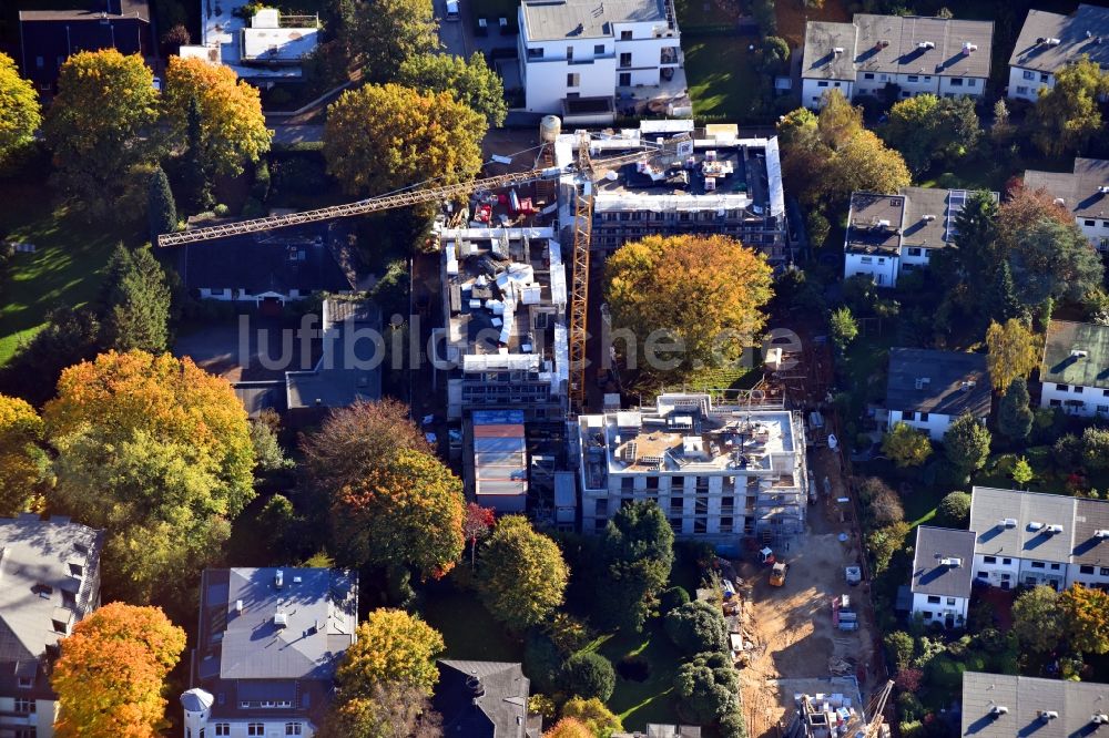 Luftaufnahme Hamburg - Baustelle zum Neubau einer Mehrfamilienhaus-Wohnanlage Trenknerweg im Ortsteil Altona in Hamburg, Deutschland