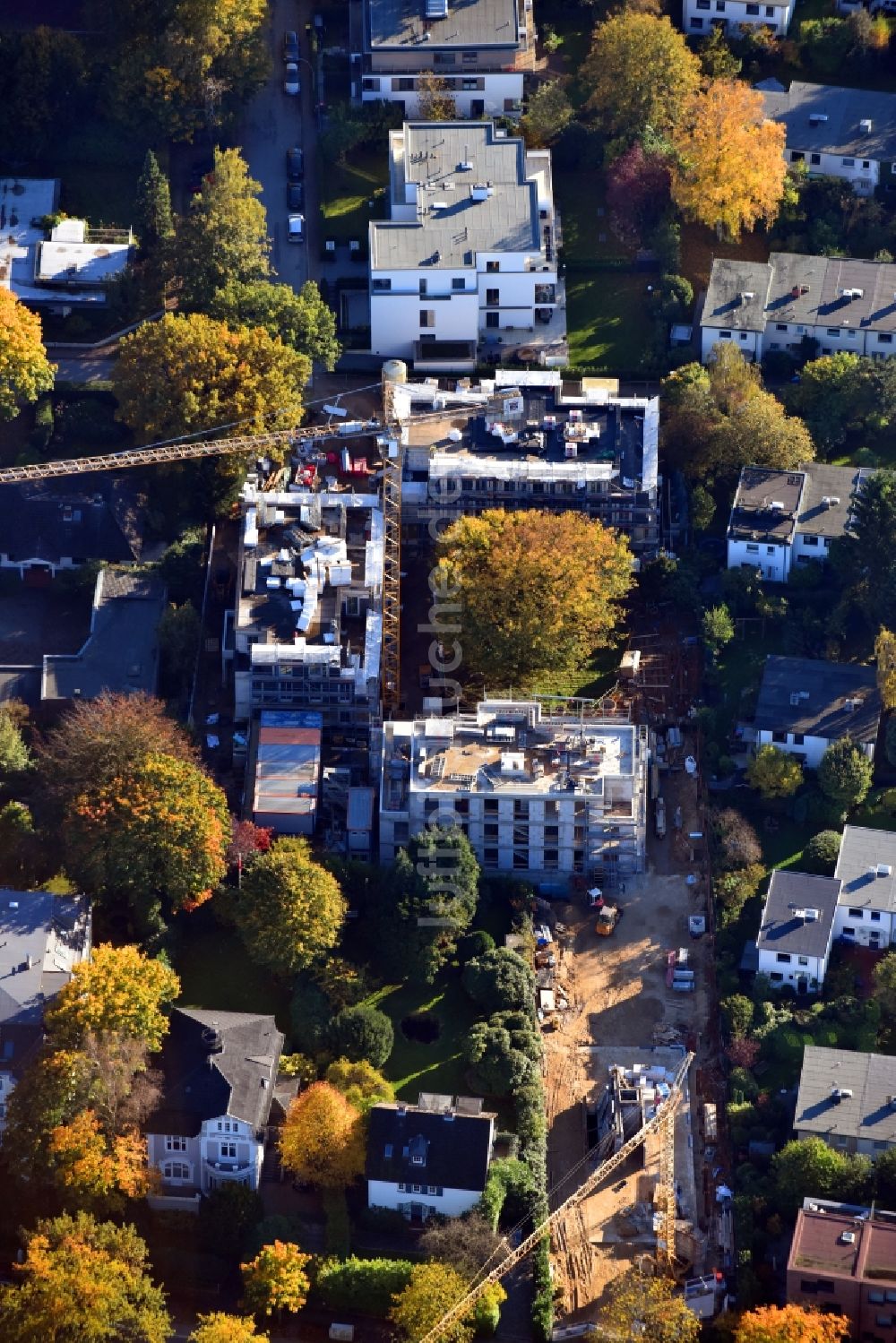 Hamburg von oben - Baustelle zum Neubau einer Mehrfamilienhaus-Wohnanlage Trenknerweg im Ortsteil Altona in Hamburg, Deutschland