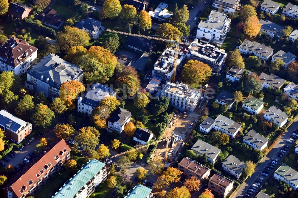 Hamburg aus der Vogelperspektive: Baustelle zum Neubau einer Mehrfamilienhaus-Wohnanlage Trenknerweg im Ortsteil Altona in Hamburg, Deutschland