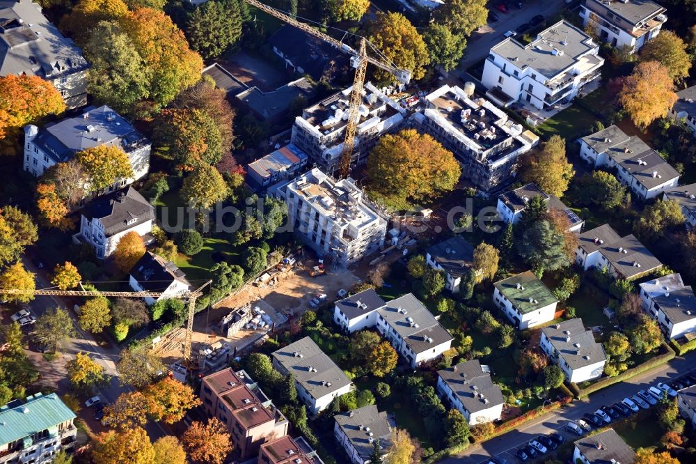 Luftaufnahme Hamburg - Baustelle zum Neubau einer Mehrfamilienhaus-Wohnanlage Trenknerweg im Ortsteil Altona in Hamburg, Deutschland