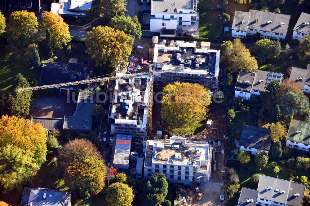 Hamburg aus der Vogelperspektive: Baustelle zum Neubau einer Mehrfamilienhaus-Wohnanlage Trenknerweg im Ortsteil Altona in Hamburg, Deutschland