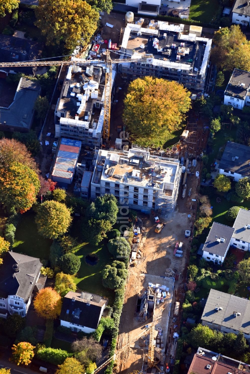 Luftbild Hamburg - Baustelle zum Neubau einer Mehrfamilienhaus-Wohnanlage Trenknerweg im Ortsteil Altona in Hamburg, Deutschland