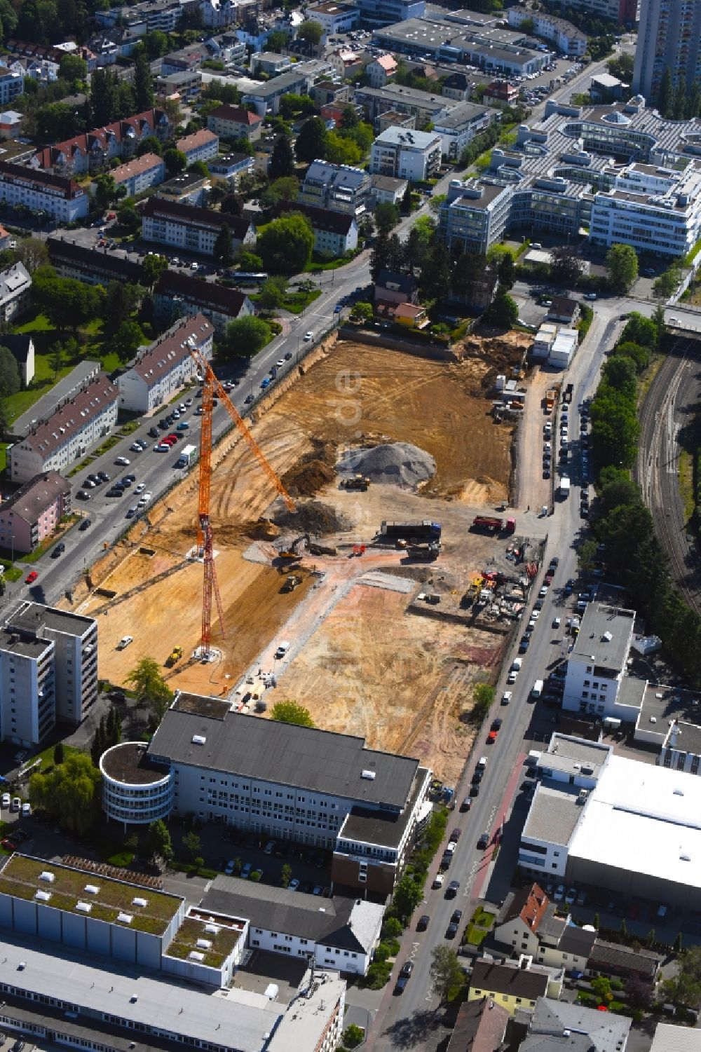 Bad Homburg Vor Der Hohe Von Oben Baustelle Zum Neubau Einer Mehrfamilienhaus Wohnanlage Auf Dem Vickers