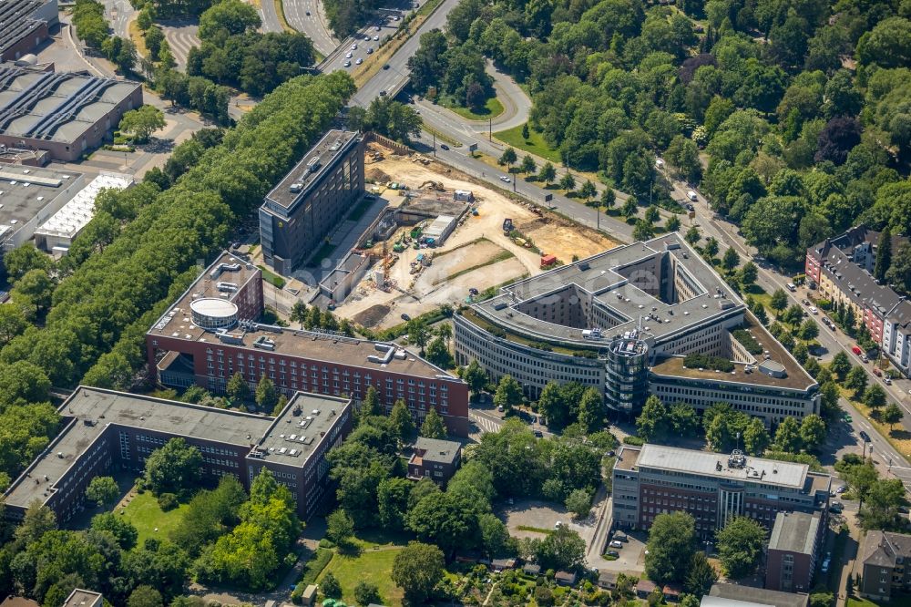 Luftaufnahme Dortmund - Baustelle zum Neubau einer Mehrfamilienhaus-Wohnanlage der Vivawest Wohnen GmbH in Dortmund im Bundesland Nordrhein-Westfalen, Deutschland