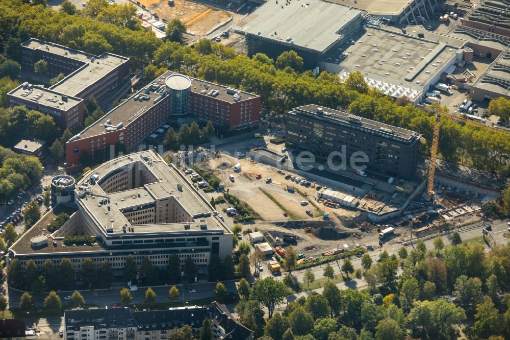 Dortmund aus der Vogelperspektive: Baustelle zum Neubau einer Mehrfamilienhaus-Wohnanlage der Vivawest Wohnen GmbH in Dortmund im Bundesland Nordrhein-Westfalen, Deutschland