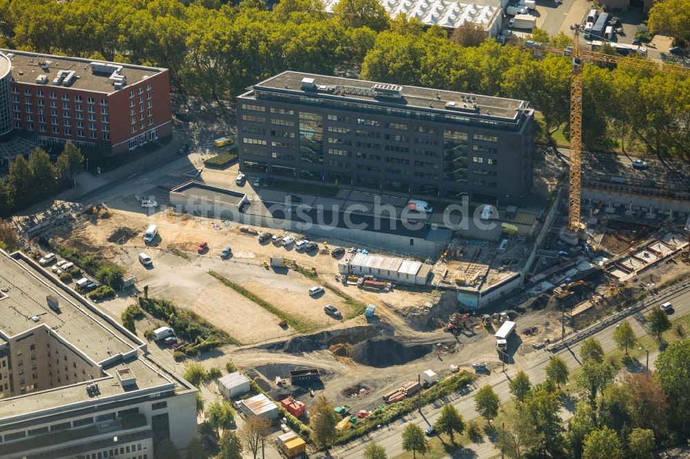 Dortmund von oben - Baustelle zum Neubau einer Mehrfamilienhaus-Wohnanlage der Vivawest Wohnen GmbH in Dortmund im Bundesland Nordrhein-Westfalen, Deutschland