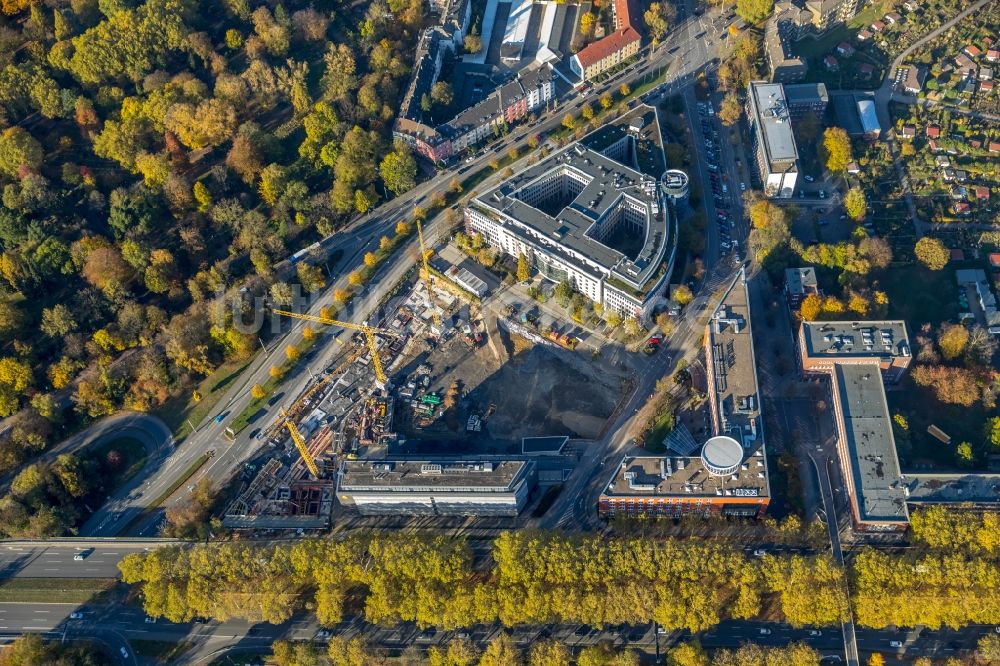 Luftbild Dortmund - Baustelle zum Neubau einer Mehrfamilienhaus-Wohnanlage der Vivawest Wohnen GmbH in Dortmund im Bundesland Nordrhein-Westfalen, Deutschland