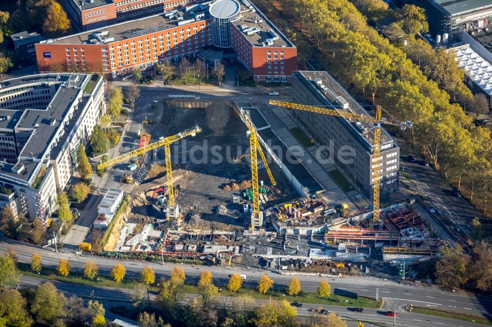 Luftaufnahme Dortmund - Baustelle zum Neubau einer Mehrfamilienhaus-Wohnanlage der Vivawest Wohnen GmbH in Dortmund im Bundesland Nordrhein-Westfalen, Deutschland