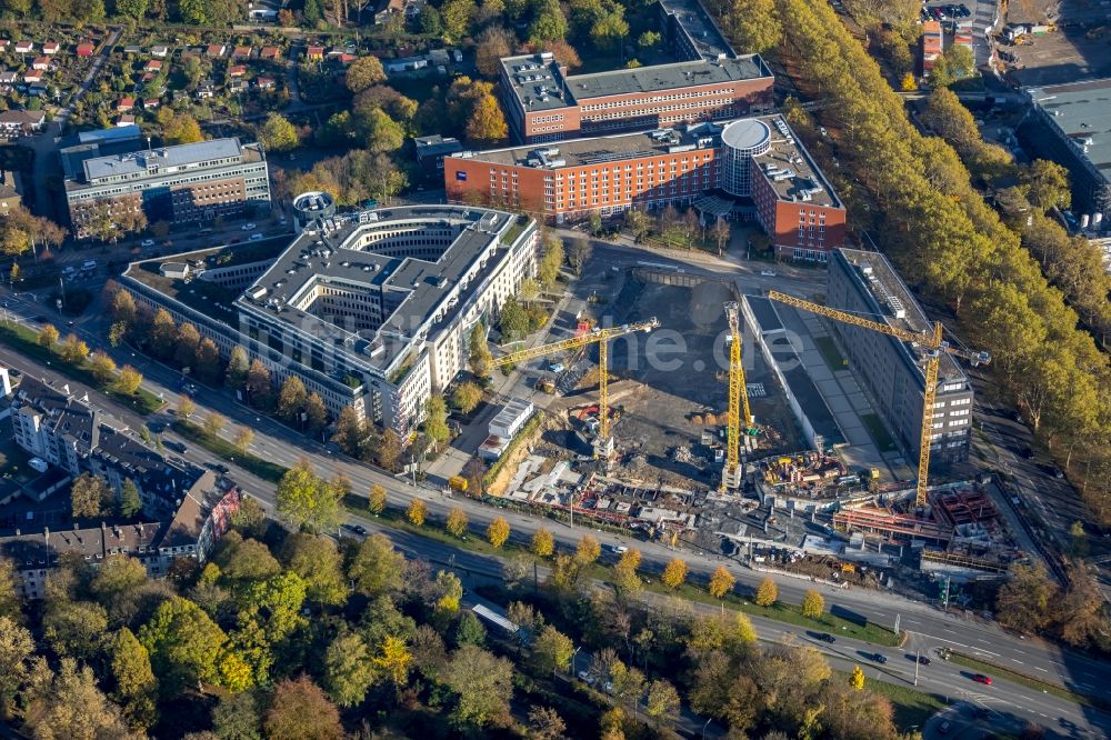 Dortmund von oben - Baustelle zum Neubau einer Mehrfamilienhaus-Wohnanlage der Vivawest Wohnen GmbH in Dortmund im Bundesland Nordrhein-Westfalen, Deutschland