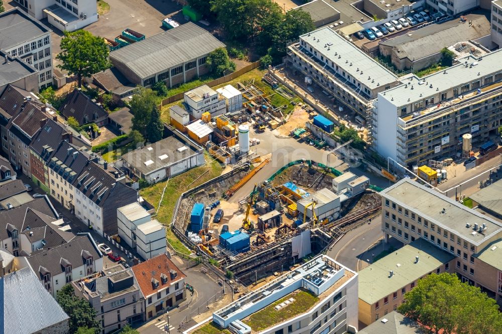 Köln von oben - Baustelle zum Neubau einer Mehrfamilienhaus-Wohnanlage am Waidmarkt - Severinstraße im Ortsteil Altstadt-Süd in Köln im Bundesland Nordrhein-Westfalen, Deutschland