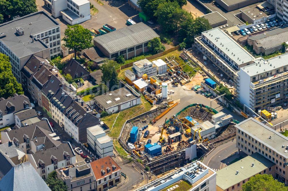 Köln aus der Vogelperspektive: Baustelle zum Neubau einer Mehrfamilienhaus-Wohnanlage am Waidmarkt - Severinstraße im Ortsteil Altstadt-Süd in Köln im Bundesland Nordrhein-Westfalen, Deutschland