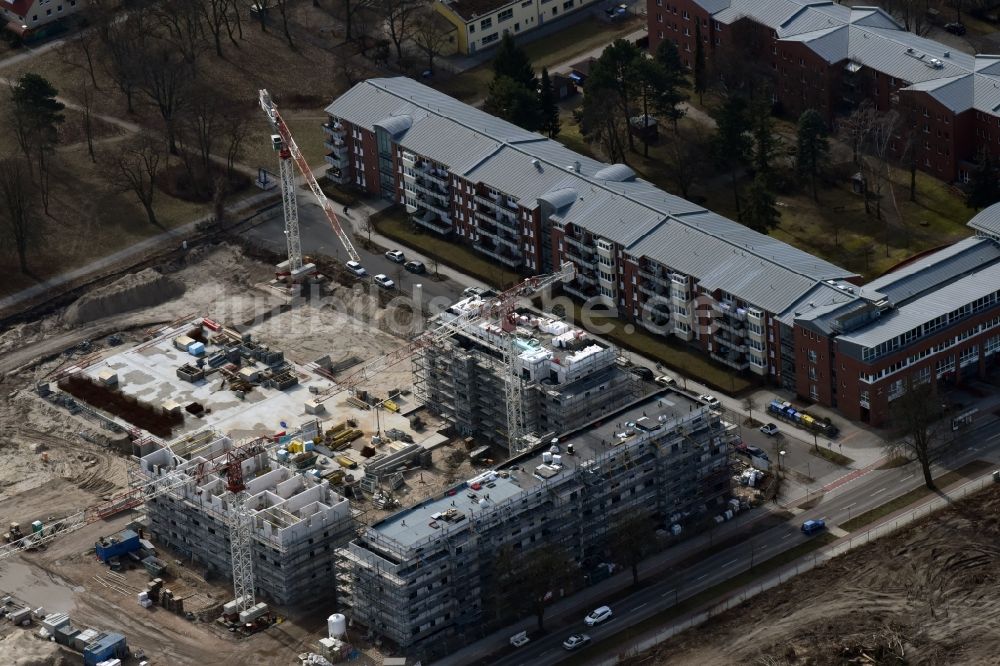 Luftbild Berlin - Baustelle zum Neubau einer Mehrfamilienhaus-Wohnanlage Weißenhöher Straße - Arno-Phillipstal-Straße der Bonava Deutschland GmbH im Stadtteil Kaulsdorf in Berlin