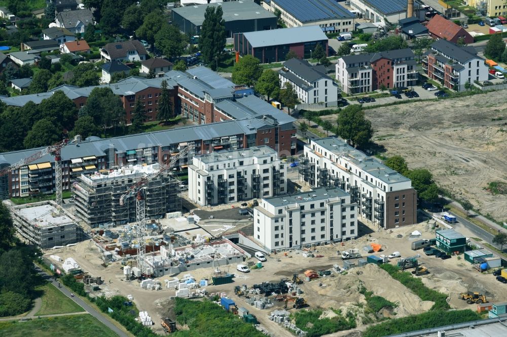 Berlin von oben - Baustelle zum Neubau einer Mehrfamilienhaus-Wohnanlage Weißenhöher Straße - Arno-Phillipstal-Straße der Bonava Deutschland GmbH im Stadtteil Kaulsdorf in Berlin