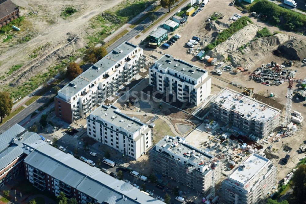 Luftbild Berlin - Baustelle zum Neubau einer Mehrfamilienhaus-Wohnanlage Weißenhöher Straße - Arno-Phillipstal-Straße der Bonava Deutschland GmbH im Stadtteil Kaulsdorf in Berlin