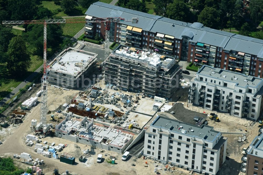 Berlin von oben - Baustelle zum Neubau einer Mehrfamilienhaus-Wohnanlage Weißenhöher Straße - Arno-Phillipstal-Straße der Bonava Deutschland GmbH im Stadtteil Kaulsdorf in Berlin