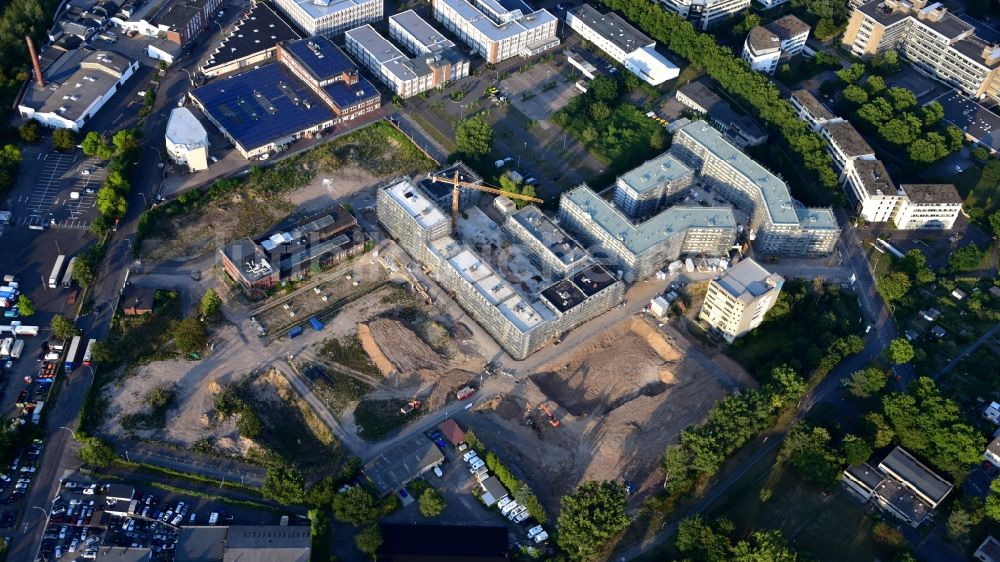 Luftaufnahme Bonn - Baustelle zum Neubau einer Mehrfamilienhaus-Wohnanlage West Side im Ortsteil Endenich in Bonn im Bundesland Nordrhein-Westfalen, Deutschland