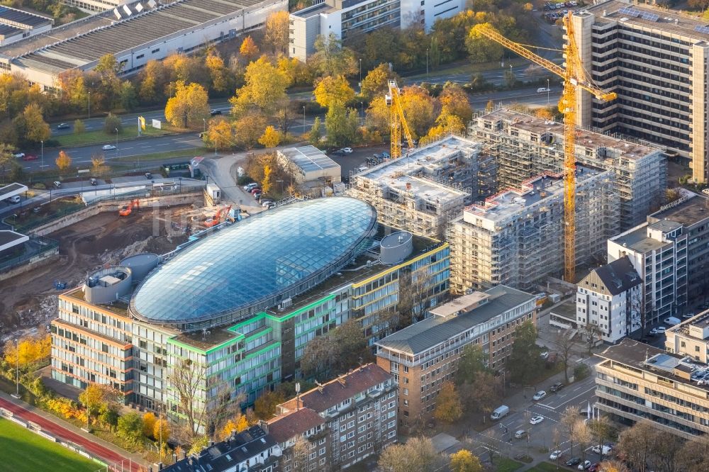 Luftbild Düsseldorf - Baustelle zum Neubau einer Mehrfamilienhaus-Wohnanlage Wohnpark La Vie – Schwannstraße in Düsseldorf im Bundesland Nordrhein-Westfalen, Deutschland