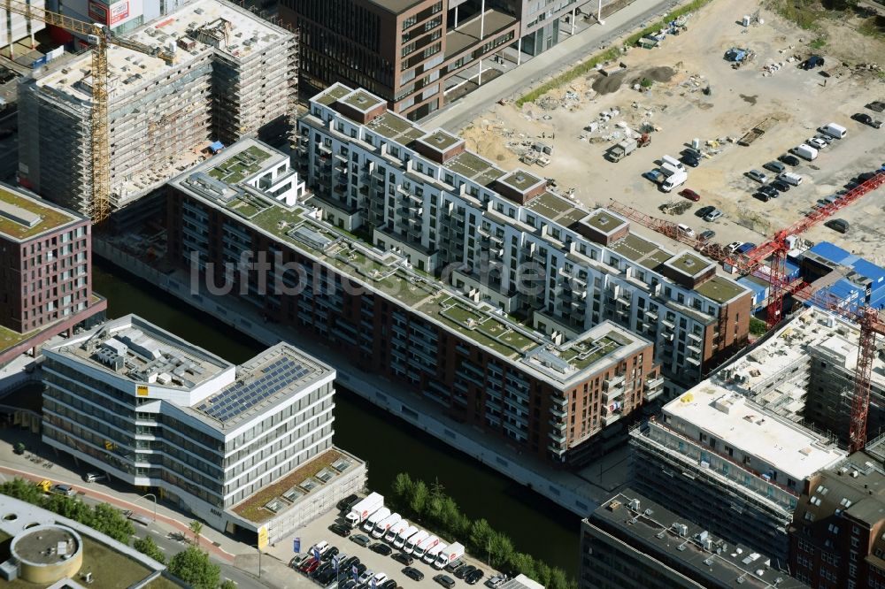 Luftbild Hamburg - Baustelle zum Neubau einer Mehrfamilienhaus-Wohnanlage zwischen Sonninkanal und Sonninstraße in Hamburg