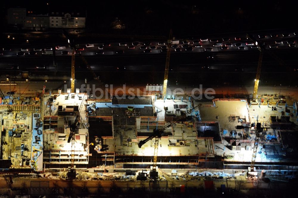 Luftbild München - Baustelle zum Neubau einer Mehrfamilienhaus-Wohnanlageam Schwabinger Tor entlang der Leopoldstraße in München im Bundesland Bayern