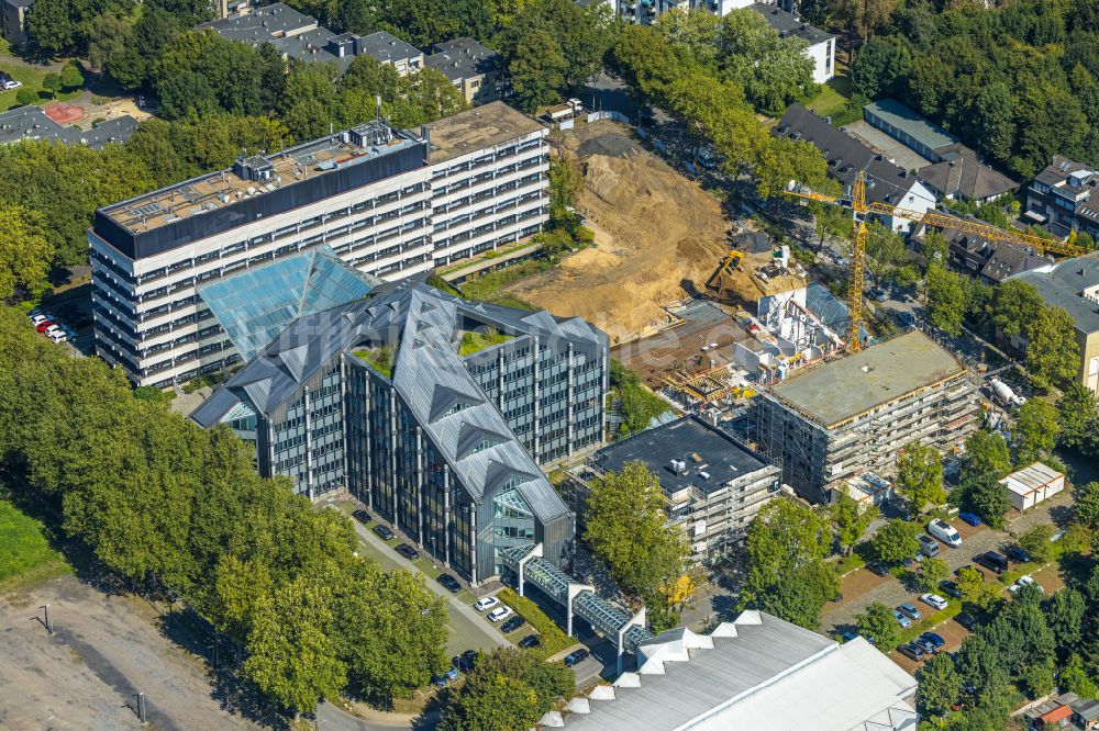 Luftbild Bochum - Baustelle zum Neubau von Mehrfamilienhäuser an der Paulstraße in Bochum im Bundesland Nordrhein-Westfalen, Deutschland